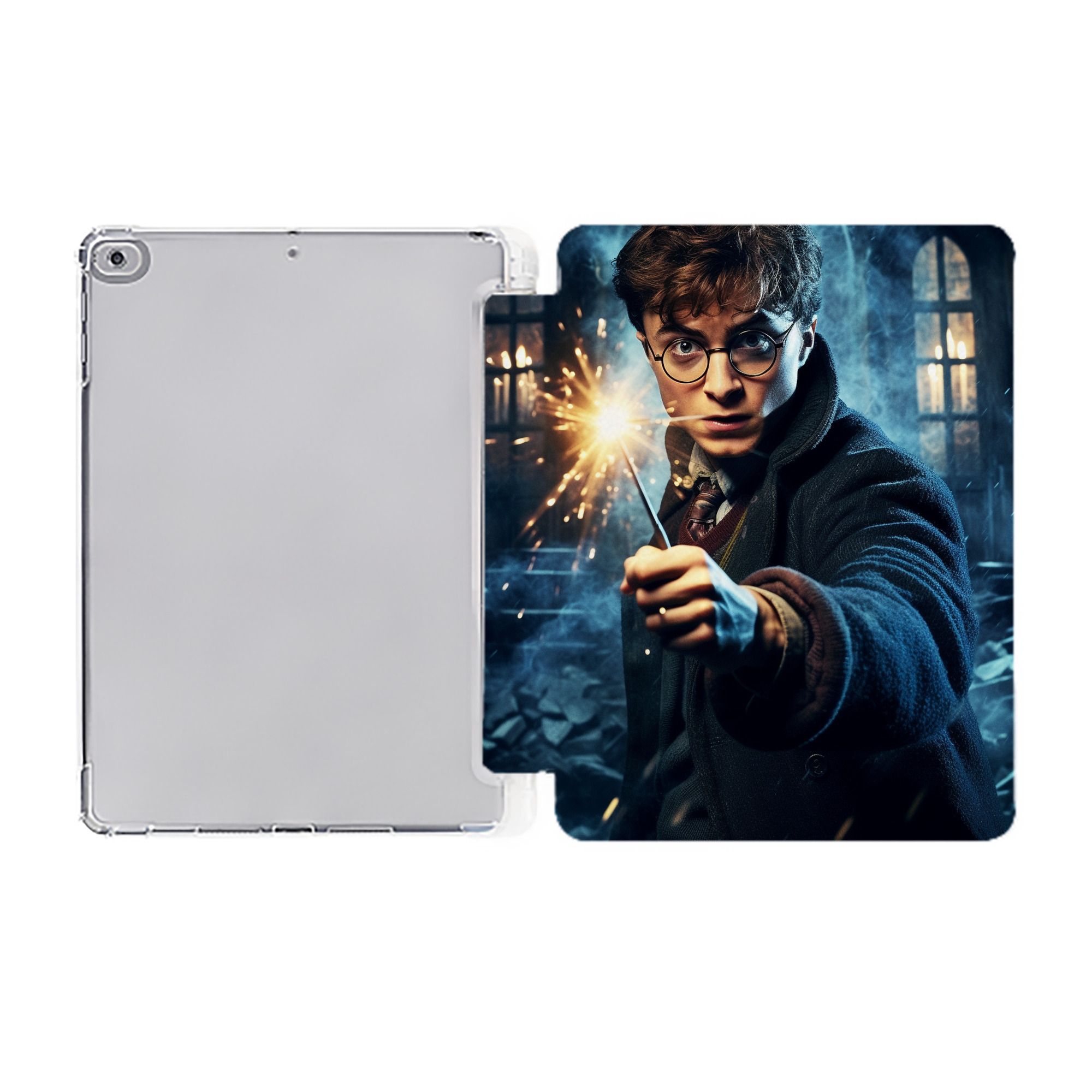 （画像用） Harry Potter ハリー・ポッターシリーズ IPad ケース ペン収納付き 三つ折りスタンド PUレザー×シリコン 対応機種9.5/10.5/10.9インチ